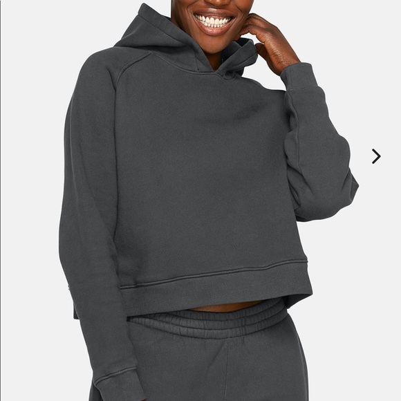 Outdoor Voices Jackets & Blazers - OV Nimbus Cropped Black Hoodie